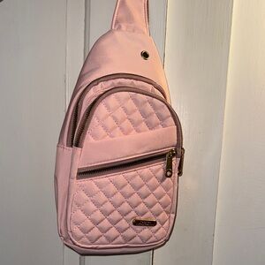 NWOT Rose Gold Pink Crossbody Athletic Purse